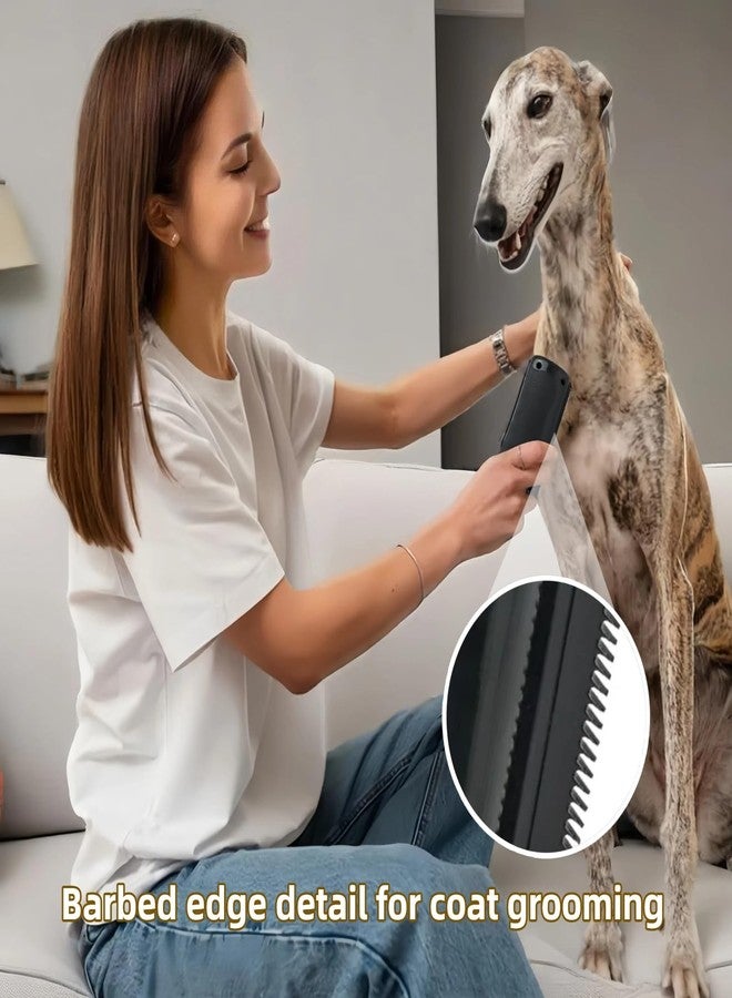 فرشاة سيلانيت لإزالة الشعر المتساقط للكلاب والقطط والخيول - تزيل الشعر المتساقط، فرشاة للكلاب لإزالة الشعر، أداة لإزالة شعر الحيوانات الأليفة بمقبض سهل الإمساك، قطعة واحدة - Image 4
