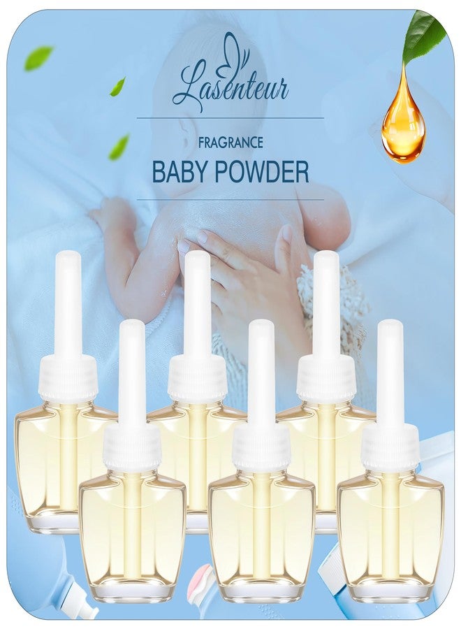 عبوات إعادة تعبئة معطر جو منزلي، برائحة بودرة الأطفال الصيفية للحمام والمكتب، 6 عبوات إعادة تعبئة، متوافقة مع معطرات الجو من إير ويك وجليد - Image 1