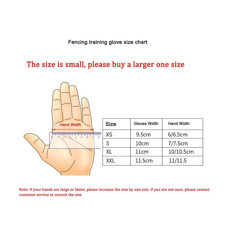 LOOM TREE Fencing Glove Hand Protection Professional Protective Gear for Bout Practice Right Hand XS - Image 3
