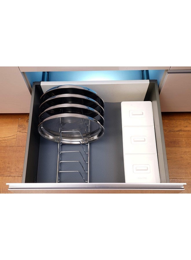 LAPO 20 inch Stainless Steel Multipurpose Kitchen Plate Rack, Thali Rack, Dish Rack Stand, 10 Sections- Chrome Finish- Height-8 Inch (20 Inch Rack for 22 Inch Tandem Box) Pack of 1 - Image 5