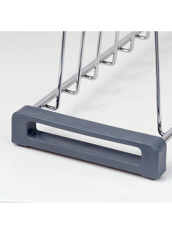 LAPO 20 inch Stainless Steel Multipurpose Kitchen Plate Rack, Thali Rack, Dish Rack Stand, 10 Sections- Chrome Finish- Height-8 Inch (20 Inch Rack for 22 Inch Tandem Box) Pack of 1 - Image 3