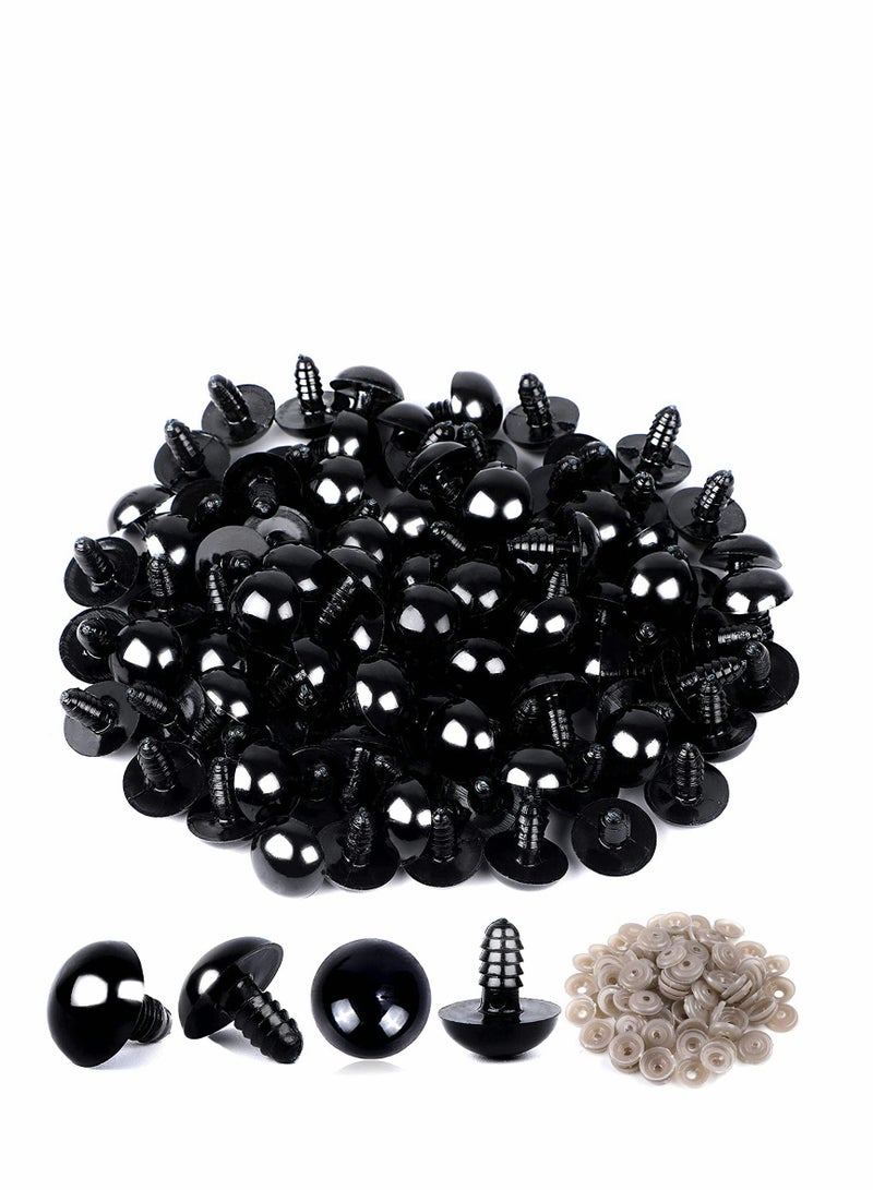 Excefore Doll Eyes with Washers, 120 Pcs Plastic Safety Crochet Eyes and 120 Pcs Washers, for Crochet Crafts Washer Assorted Sizes for Doll, Plush Animal and Teddy Bear Puppet Craft Making 0.48 Inch/12 mm - Image 1