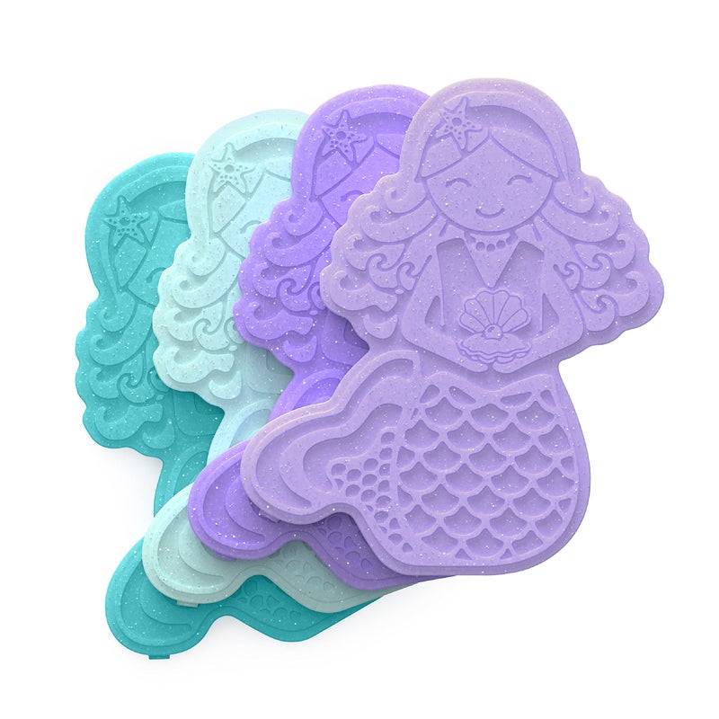Bentgo Bentgo Buddies Glitter Reusable Ice Packs  Slim Ice Packs for Lunch Boxes Lunch Bags and Coolers  Multicolored 4Pack Mermaid 