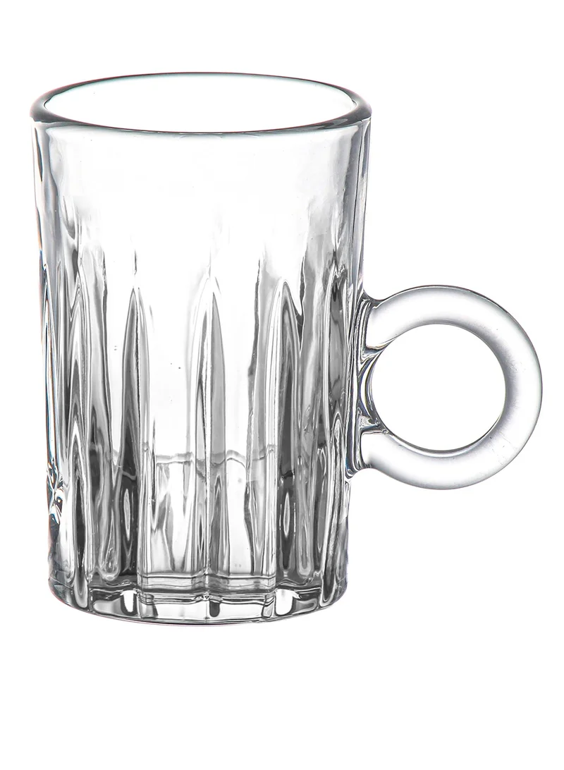 Cuisine Art Doyalex Glass by Cuisine Art Istikan Tea Cup & Saucer Set - 120ml, 12 Pieces, Transparent