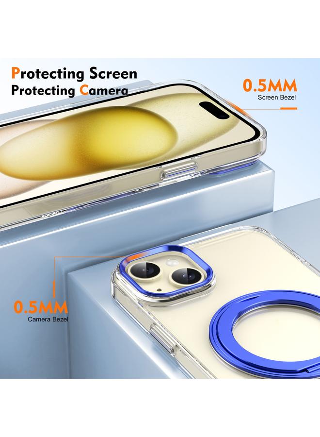 S-TOP Case For iPhone 14 Ice-Cold Rotating Ring Holder PC MagSafe Phone Case - Image 4