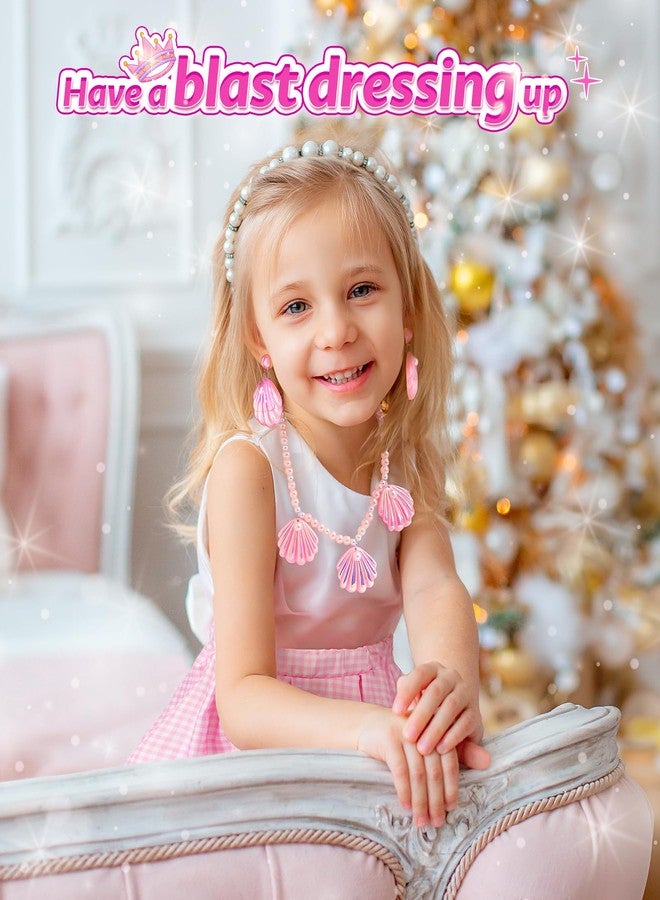 HAIMST Princess Dress Up Shoes Set, Girls Dress Up Toys, Jewelry Boutique Necklace Earrings Crown, Princess Dresses Role Pretend Play Gifts Princess Toys for Girls Aged 3 4 5 6 Years Old - Image 4