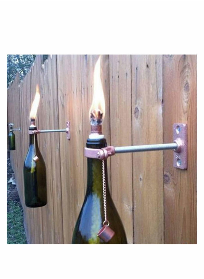 Generic - 12 Pieces Fiberglass Wick Wine Bottle Tiki Torches Patio Lighting Garden Lights Oil Lamps Replacements - Image 1