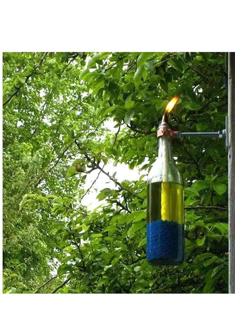 Generic - 12 Pieces Fiberglass Wick Wine Bottle Tiki Torches Patio Lighting Garden Lights Oil Lamps Replacements - Image 1