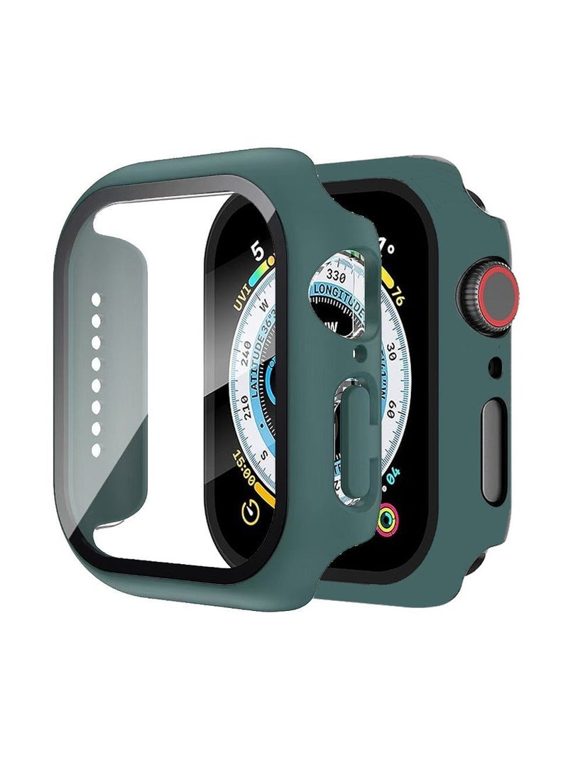 HablTech 3 Pcs Protective Case Compatible with Apple Watch Series 9/8/7 45mm Case with Tempered Film Screen Protector for iWatch Full Protective Hard PC Bumper Touch Sensitive HD Screen Cove - Image 5