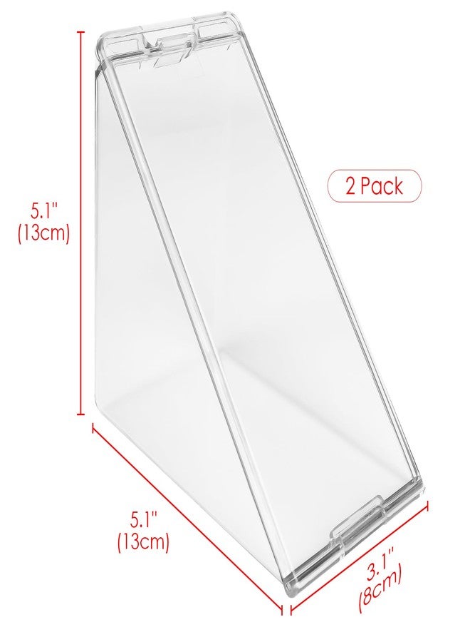 Linkidea 2 Pcs Triangular Sandwich Containers with Cover, Charcuterie Boxes with Clear Lids for Sandwich Storage, Portable Sandwiches Storage Box Fits Picnic, Travel, Work - Image 2