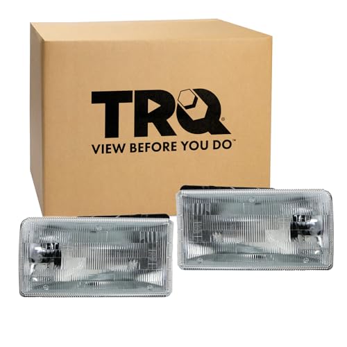 TRQ Driver & Passenger Side Headlight Assembly Set Headlights Driver & Passenger Side Compatible with 1991-1996 Dodge Dakota CH2502105 CH2503105 - Image 2