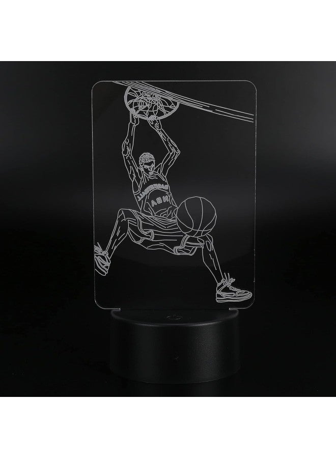 klarako 3 Dimensional Night Light Dunk Pattern Touch LED Bedside Lamp for Bedroom Home - Image 3