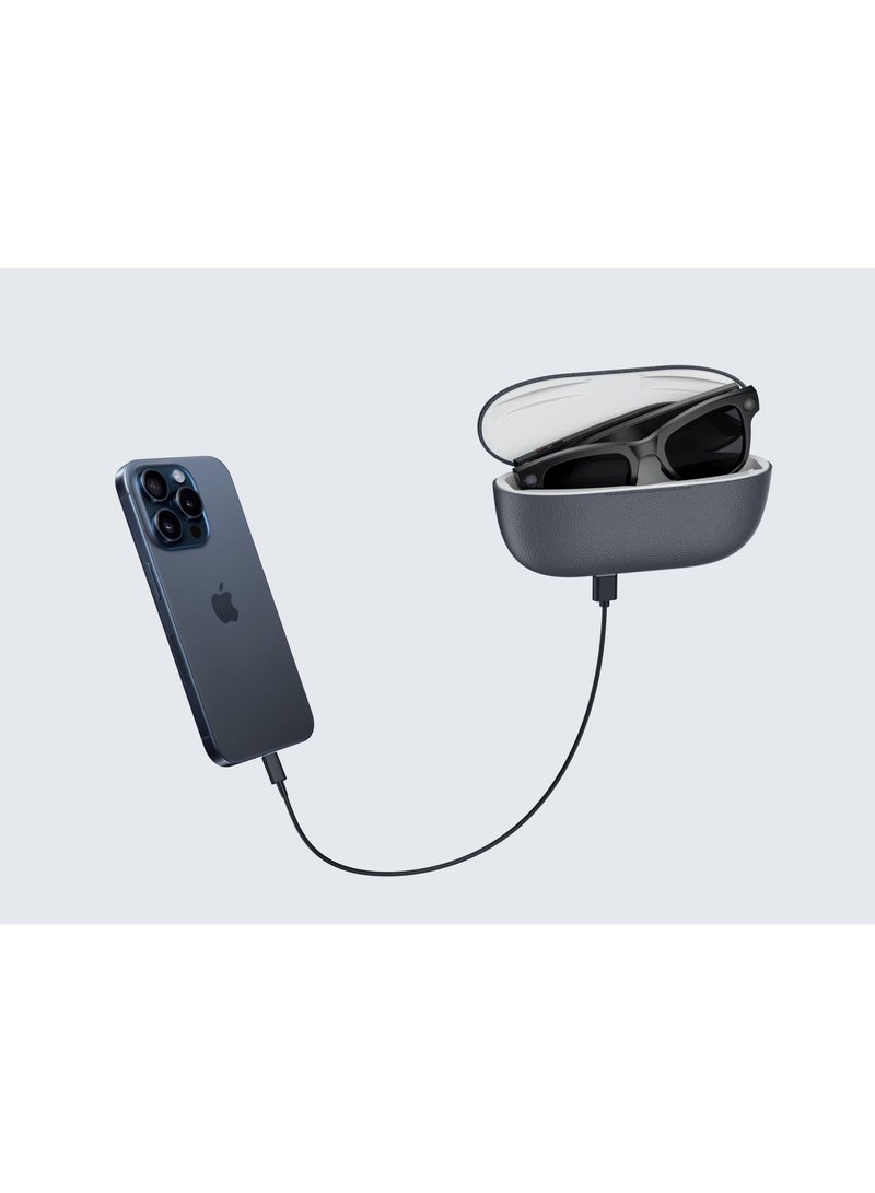 Merlin Smart Glasses with 4K HD Camera, Auto-Tint Photochromic Lenses, Hands-Free Voice Assistant, and Power Bank Charging Case - Image 4
