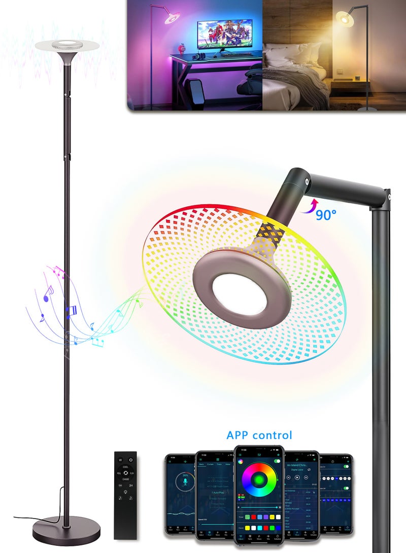 Loquat LED Standing Floor Lamp for Living Room, Bluetooth Smart Lamp with App-Controlled，Multiple modes and Multi-color modulate - Image 1