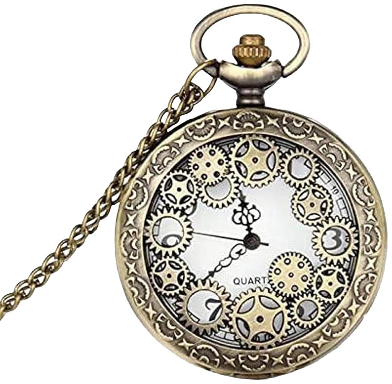 YouBella Pocket Watch Pendant with Chain for Husband Unique Memorable Gift Dual Purpose Stainless Steel Clock for Men (YBWATCH_0034) - Image 1
