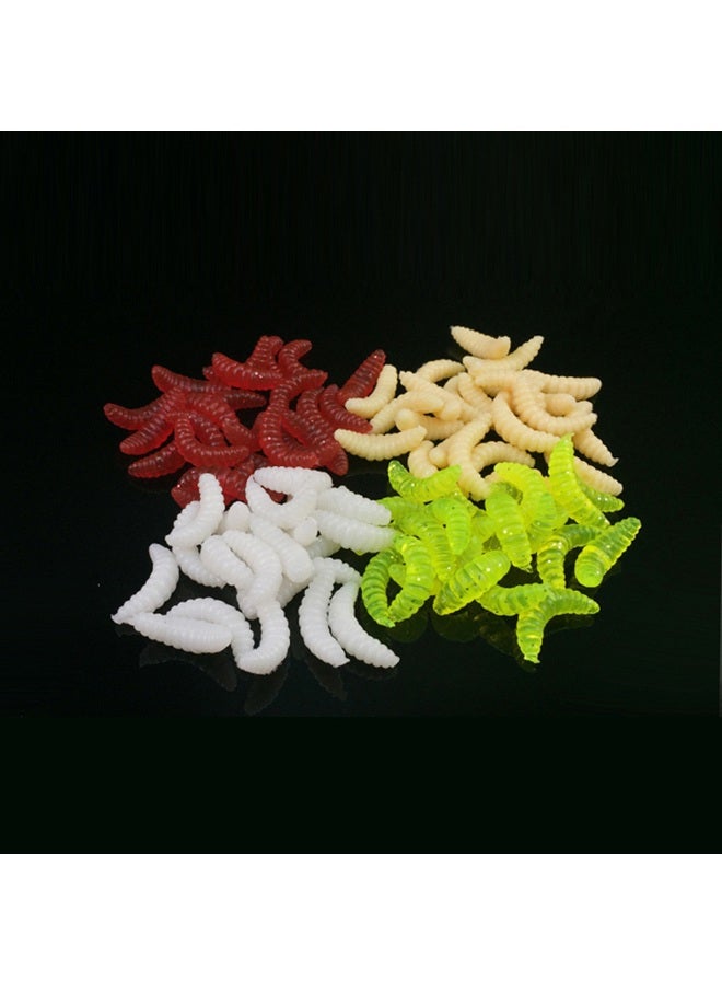 OriGlam 100pcs Fresh Water Fishing Bait, Soft Plastic Worms, Bass Fishing Worms, Soft Bait Shad, Worm Baits - Image 2