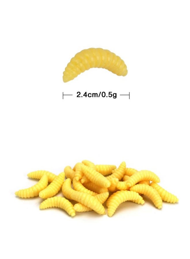 OriGlam 100pcs Fresh Water Fishing Bait, Soft Plastic Worms, Bass Fishing Worms, Soft Bait Shad, Worm Baits - Image 5