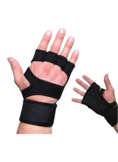 Neoprene and Nylon Fitness Gloves for Ultimate Performance Black Large