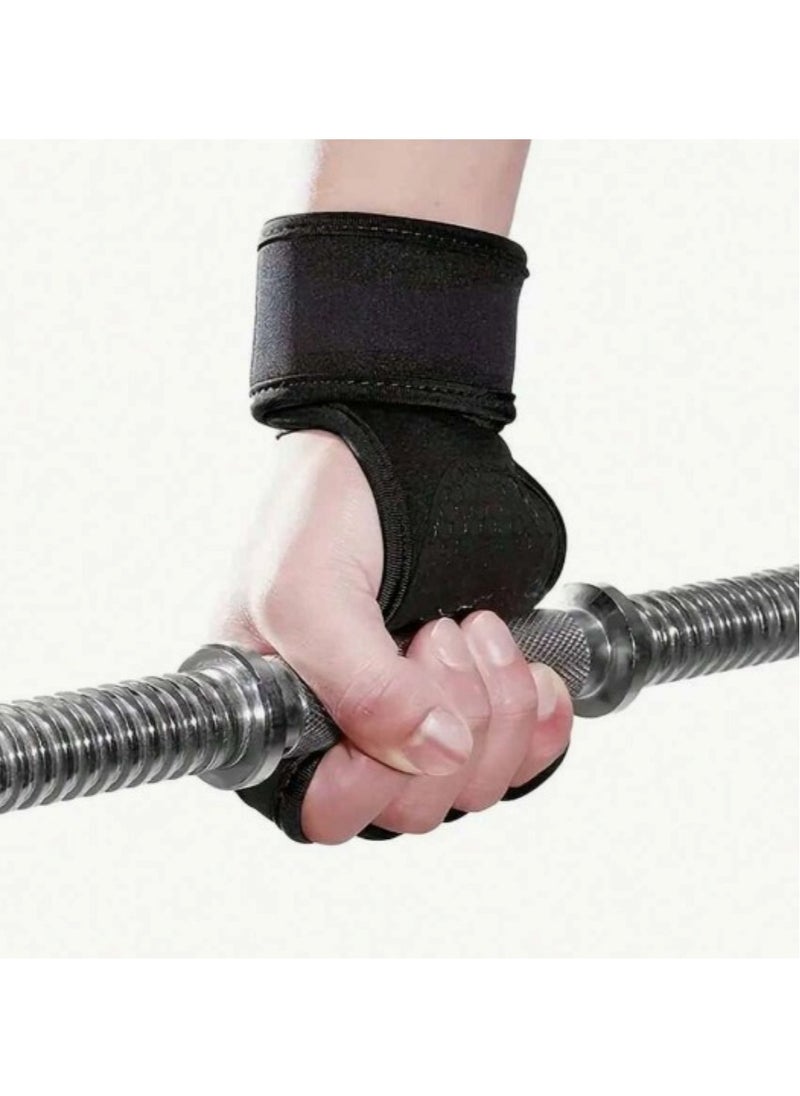 Huitich - Neoprene and Nylon Fitness Gloves for Ultimate Performance Black Large - Image 1