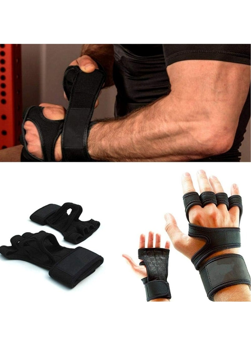 Huitich - Neoprene and Nylon Fitness Gloves for Ultimate Performance Black Large - Image 1