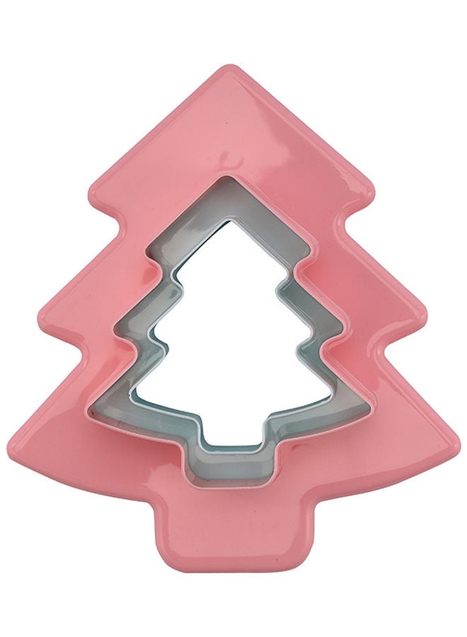 Royalford Double Side Cookie Cutter 2pcs PP Polymer Cutter RF10963 Tree Shape Cookie Cutter Baking Tools & Accessories Soft Edge Cookie Cutter Multicolour 12x11.5x4cm - Image 1