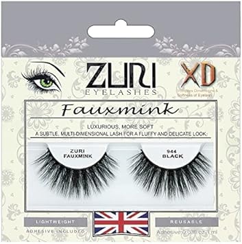 ZURI Fauxmink False Eyelashes XD8D XDimensional Natural False Lashes False Eyelashes Natural Look Thick Eyelashes With Lash Applicator Natural Eyelashes with Glue Mink Eyelashes Style 944 - Image 1