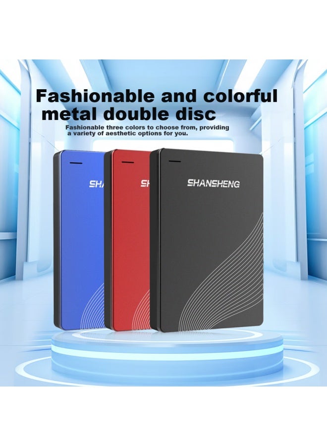 Shansheng 1tb Portable Hard Drive, Usb3.0 Dual Disk Backup P5 Wave Blue, High-speed Transfer, 2.5-inch External Computer Hard Drive, Storage Data Photos, Stable And Durable - Image 1