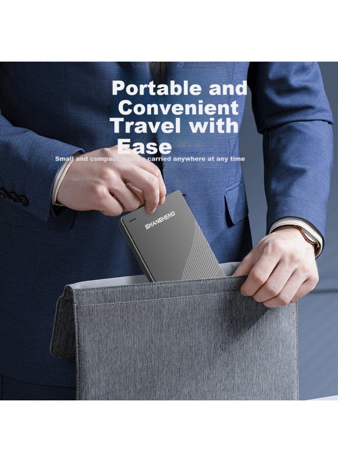 Shansheng 1tb Portable Hard Drive, Usb3.0 Dual Disk Backup P5 Wave Blue, High-speed Transfer, 2.5-inch External Computer Hard Drive, Storage Data Photos, Stable And Durable - Image 2