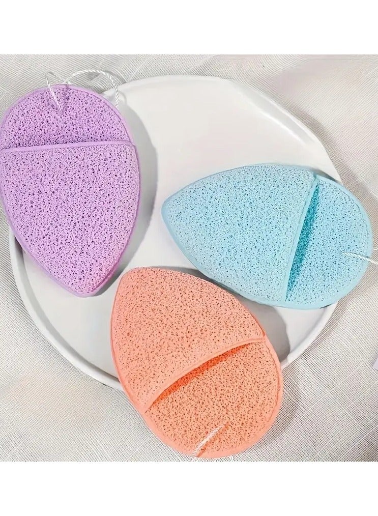 Rozino 3pcs Multipurpose Konjac Facial Sponges, Gentle Exfoliating Puff For Deep Cleaning, Makeup Removal & Skin Care, Soft And Non-Irritating For All Skin Types, Face Cleansing Glove Design - Image 1