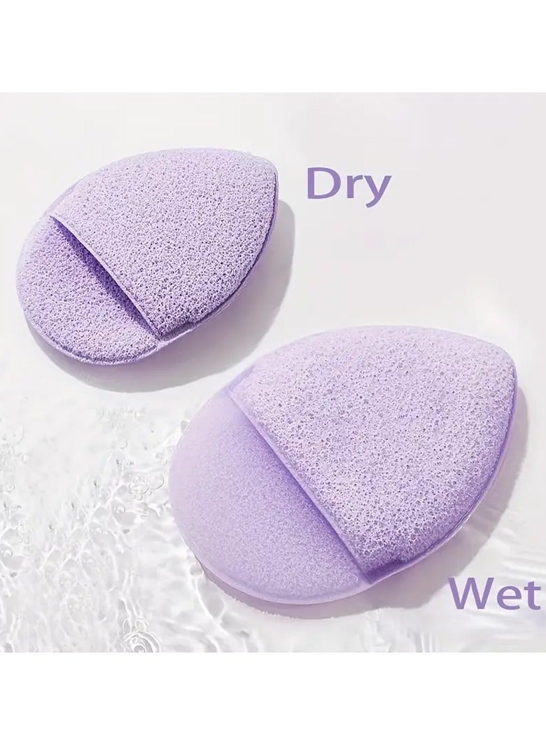 Rozino 3pcs Multipurpose Konjac Facial Sponges, Gentle Exfoliating Puff For Deep Cleaning, Makeup Removal & Skin Care, Soft And Non-Irritating For All Skin Types, Face Cleansing Glove Design - Image 3