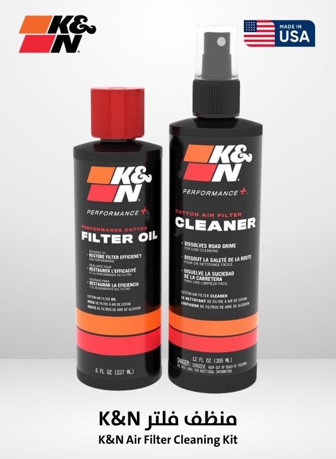 كيه آند إن K&N منظف فلتر هواء K and N زيت + غسول فلتر - Image 1