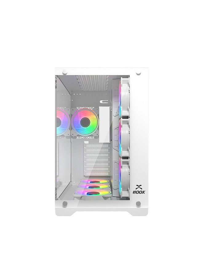 Generic Gaming Case Hook 1PZ Black 7 Fan ARGB 2 Side Glass  - Image 2