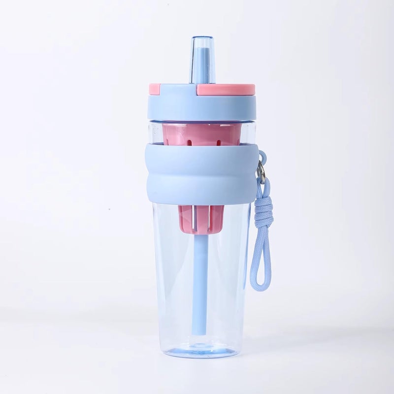 LIMVON 32oz Reusable Water Bottle Tumbler with Lid & Straw – Leakproof Sports Cup for Gym, Fitness & Travel, Portable Shaker for Coffee, Juice & Iced Beverages (Sky Blue) - Image 1