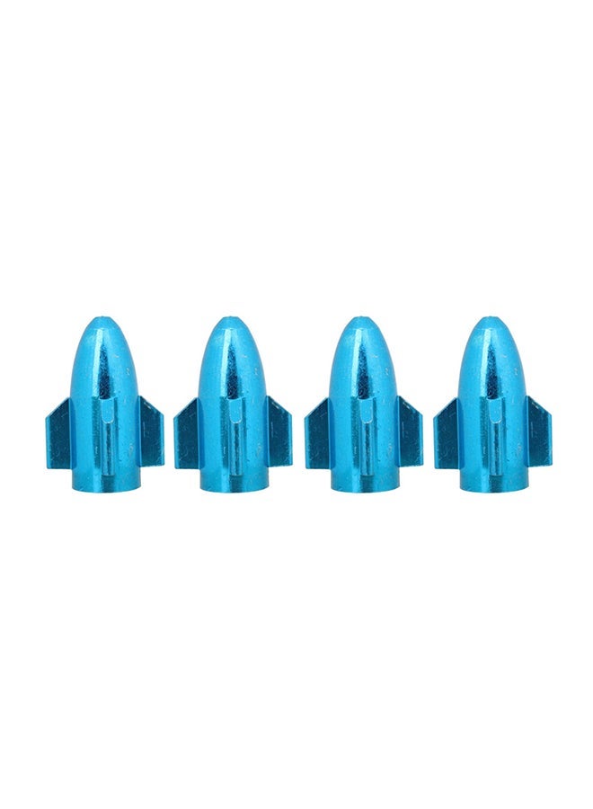 NIBEMINENT 4-Piece Rocket Style Car Tire Valve Cap  - Image 1