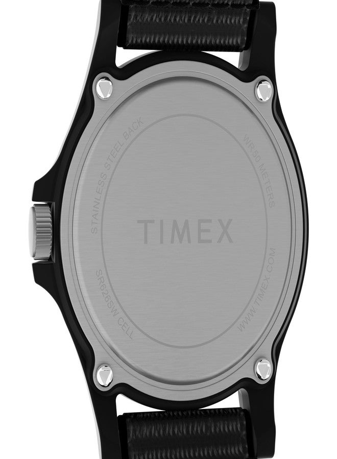 Timex Unisex Yellowstone National Park 40mm Watch - Black Fastwrap Cream Dial Black Case, Black - Image 4