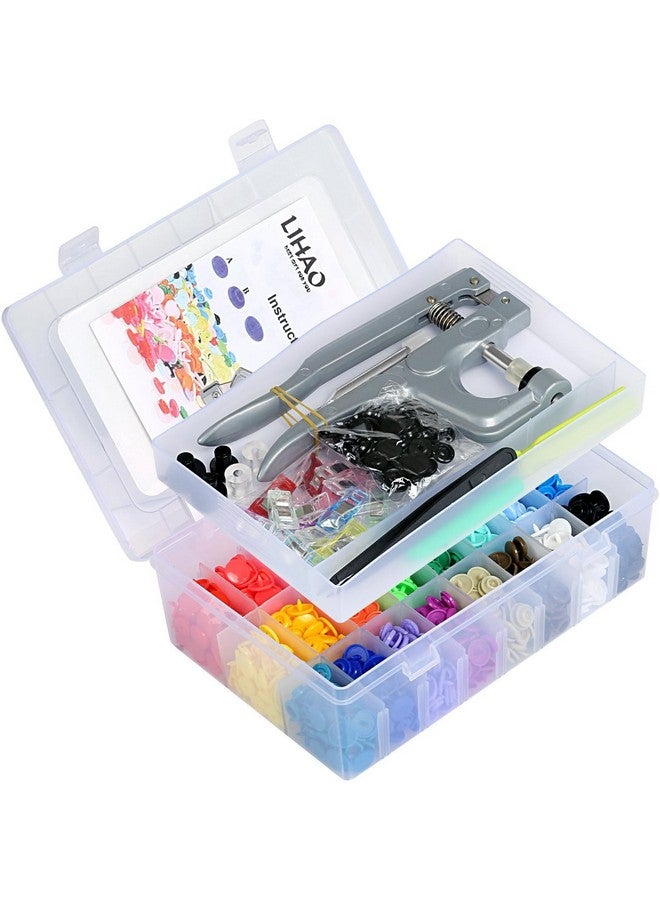 LIHAO Snaps And Snap Pliers Set 375 Sets T5 Plastic Buttons For Sewing And Crafting - Image 2