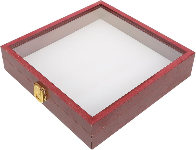 صندوق عرض العينات مع غطاء أكريليك 20×20×4.5 سم، صندوق عرض الفراشات والحشرات مع وسادة للديكور المنزلي والمجموعات التعليمية - Image 1