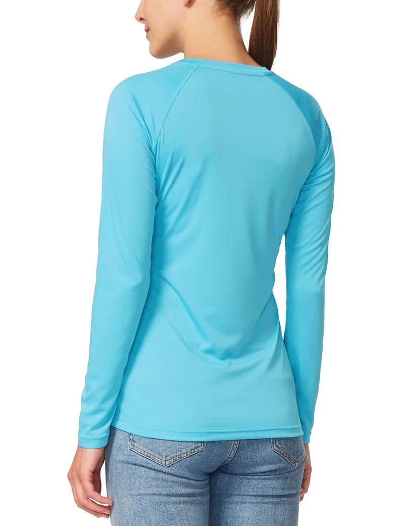baleaf Women's Long Sleeve Hiking Shirts UPF 50+ Uv Protection SPF Fishing Tops Lightweight Quick Dry Rash Guard Swimwear Outdoor Clothes Blue Size XL - Image 3