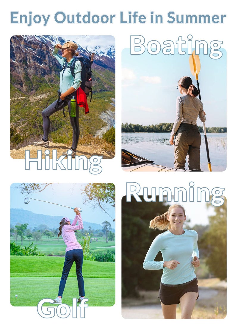 baleaf Women's Long Sleeve Hiking Shirts UPF 50+ Uv Protection SPF Fishing Tops Lightweight Quick Dry Rash Guard Swimwear Outdoor Clothes Blue Size XL - Image 5