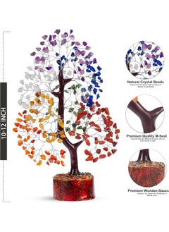 Generic Seven Chakra Tree of Life - Crystal Tree - Healing Crystals Feng Shui Statues & Figurines Reiki Crystal Balancing Home Décor Money Bonsai Feng Shui Bracelet Spiritual Decoration Good Luck Aura Cleansing  - Image 3