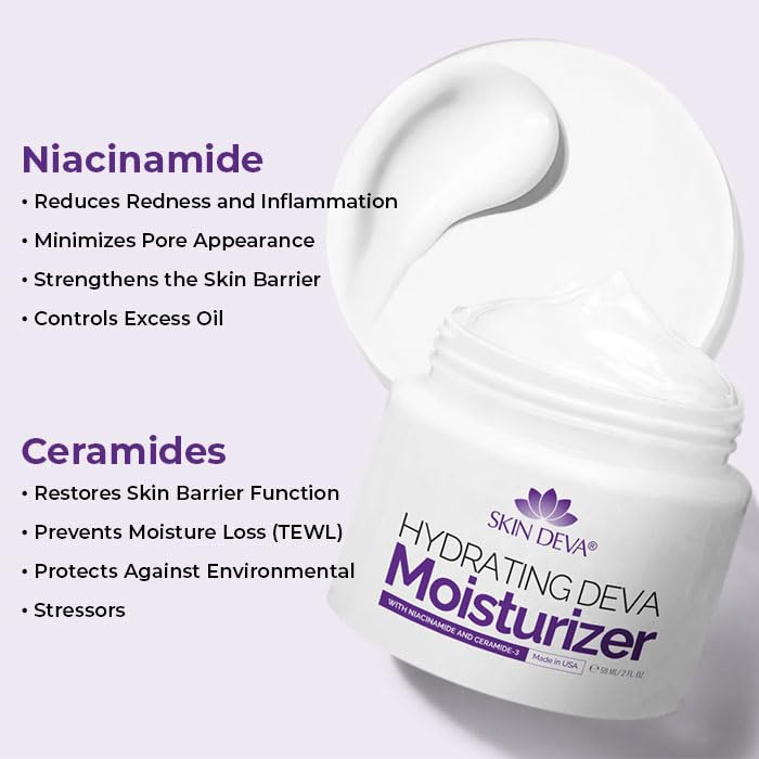 SKIN DEVA Hydrating Deva Moisturizer with Niacinamide Ceramide - Image 4