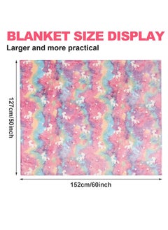 JOMILA Glow in The Dark Blanket Unicorn Gifts for Girls Toys for 2 3 4 5 6 7 8 9 10 Year Old Girl Gifts Soft Kids Blankets  - Image 3