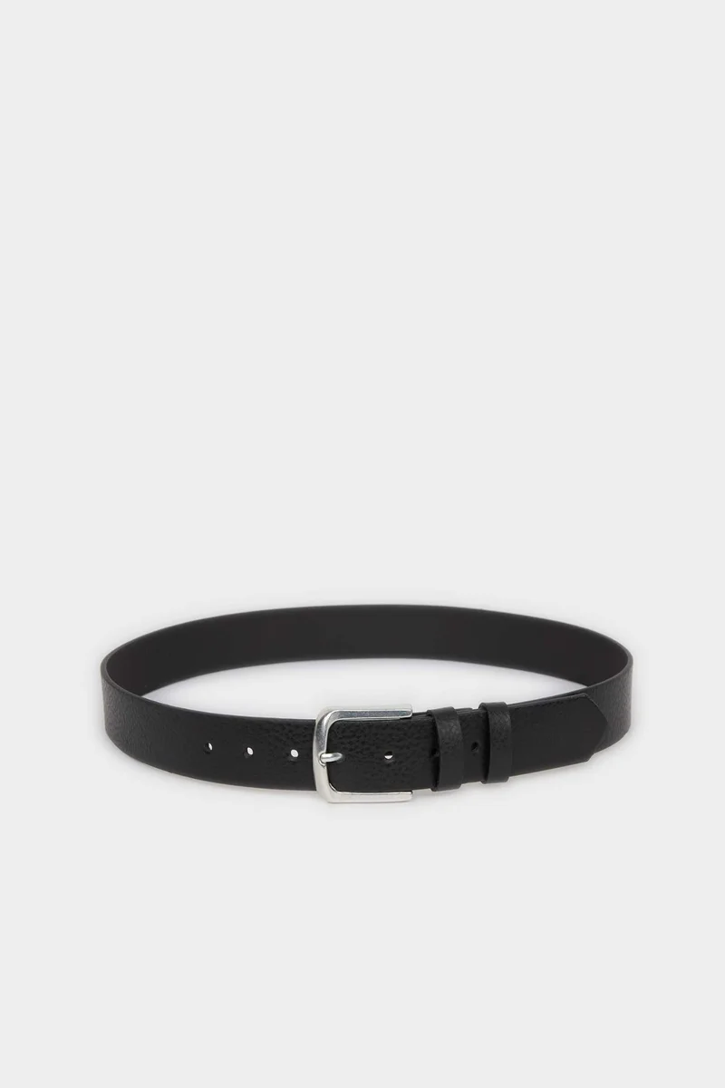 ديفاكتو Man Rectangle Clasp Faux Leather Jean Belt