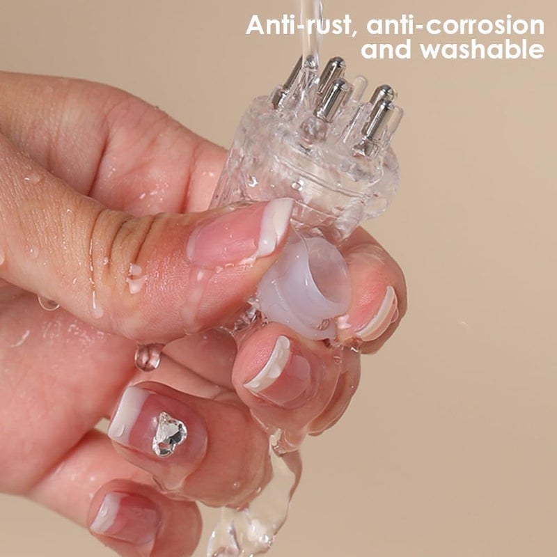 WOX MOX WOX MOX Hair Oil Applicator Bottle Hair Root Oil Applicator Comb Roller Ball Mini Portable Hair Oil Massage Comb For Scalp Hair Growth Suitable For Various Liquids 6 Ml Multicolor  - Image 4