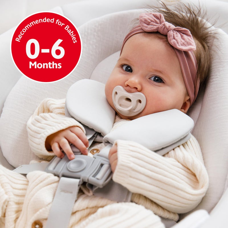 NUK 100% Silicone Comfy Orthodontic Pacifiers, 0-6 Months, Neutral Fashion, Timeless Collection, 5 Count - Image 4