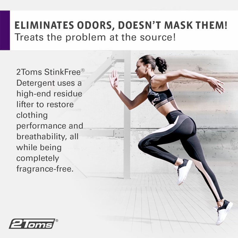 2تومز منظف ملابس رياضية Tom’s StinkFree Sports Laundry Detergent، خالي من الروائح، يزيل الروائح الكريهة من الملابس والمعدات الرياضية، عبوة سعة 30 أونصة - Image 5