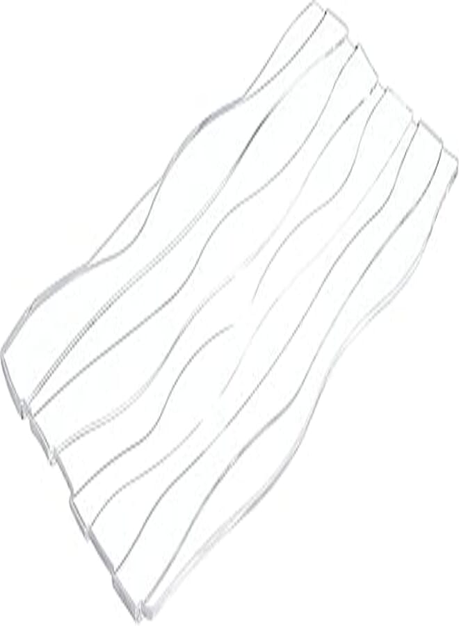 Omada oyster serving plate, 34.5 x 17 cm - clear