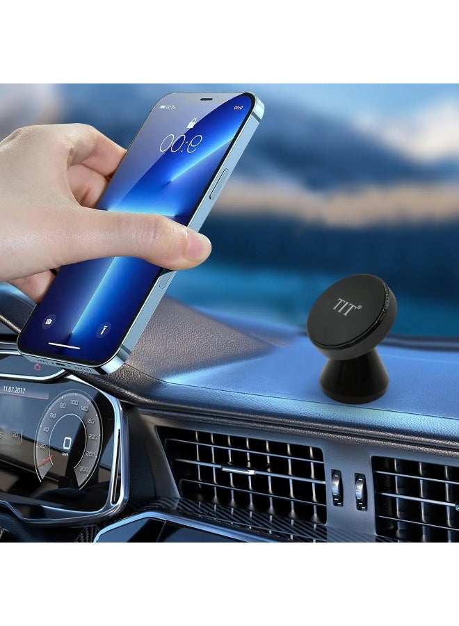 TIT Universal 360° Magnetic Mobile Holder for Car Dashboard Strong Magnet Grip, Metal Base Stand, Phone Mount for All Smartphones, Anti-Slip Adhesive Plate, Rotation Adjustable Navigation Support, TM049 - Image 5
