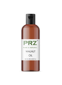 PRZ PRZ Walnut Cold Pressed Carrier Oil - Pure Natural & Therapeutic Grade Oil for Aromatherapy Body Massage, Skin Care & Hair Care, 200 ml 