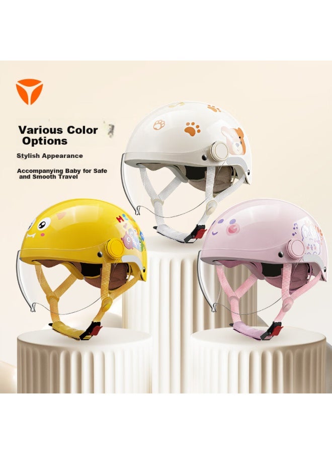 Yadi Children's Helmet, 3c Certified, New National Standard A-level, For Electric Bikes And Scooters, All-season Lightweight Cute Baby Safety Helmet, Sweet Rabbit Desig - Image 4